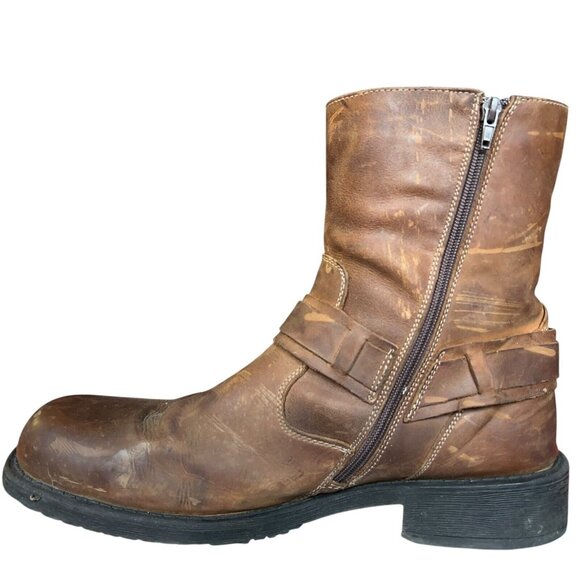 Lavorazione Artigiana Natha Coach Brown Nubuck Leather Ankle Boots Mens 12 D - Picture 2 of 16